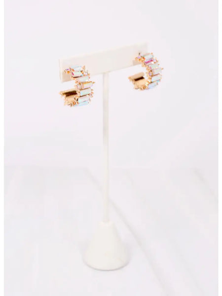 Opal Aria Hoop Earrings
