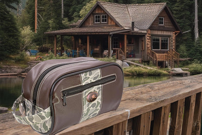 Green & Grey Turkey Camo Dopp Bag
