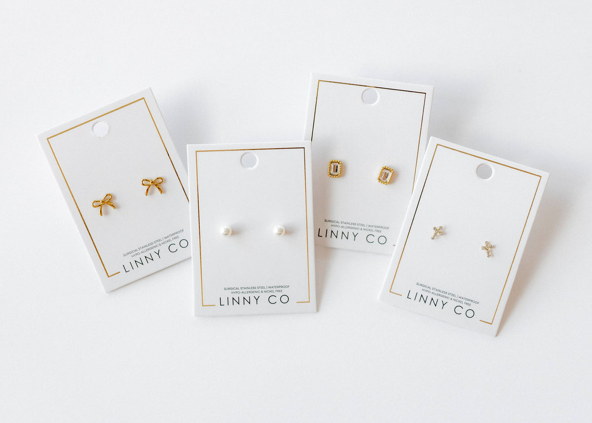 Sadie Gold Screwback Stud Earrings