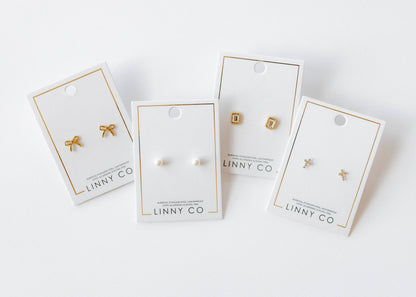 Sadie Gold Screwback Stud Earrings