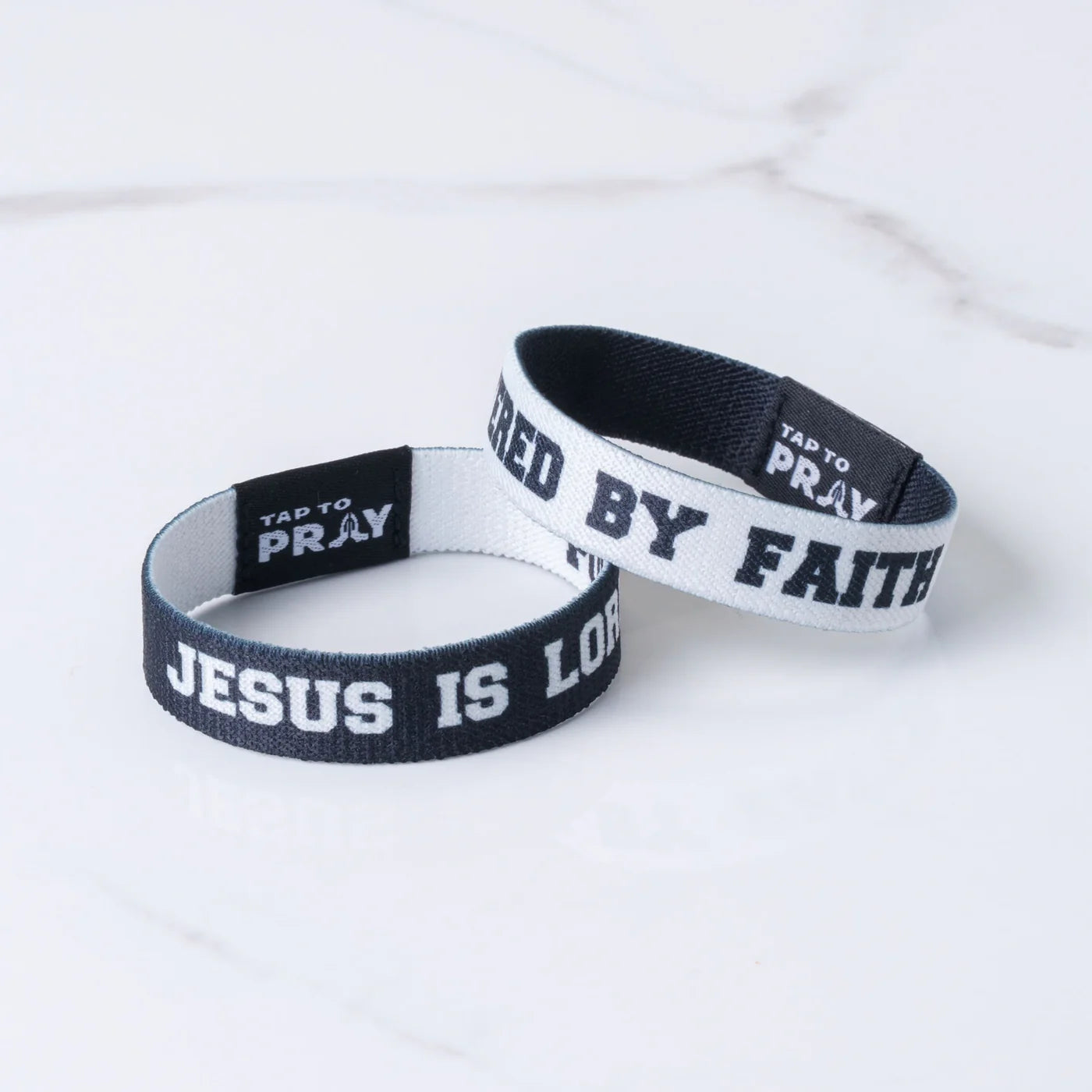 Tap To Pray™ Wristbands - Jesus Is Lord / Powered By Faith