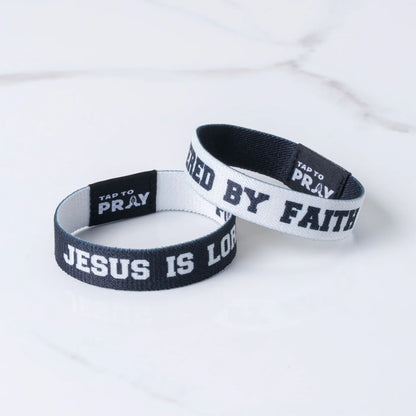 Tap To Pray™ Wristbands - Jesus Is Lord / Powered By Faith