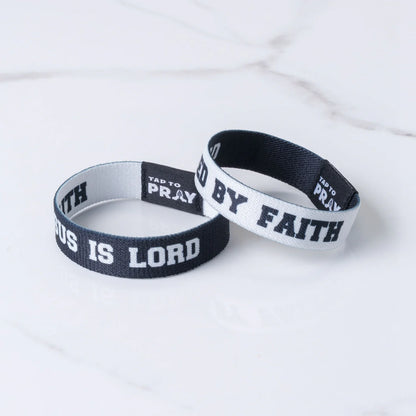 Tap To Pray™ Wristbands - Jesus Is Lord / Powered By Faith
