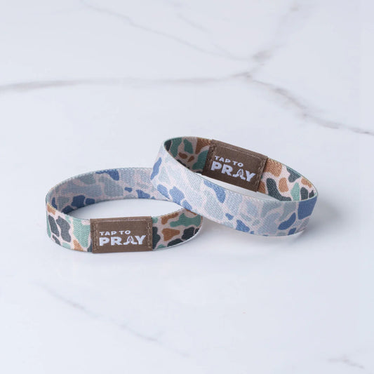 Tap To Pray™ Wristbands - River Rock Camo Classic & Sage
