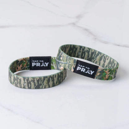 Tap To Pray™ Wristbands - Forest & Tree Bark Camo