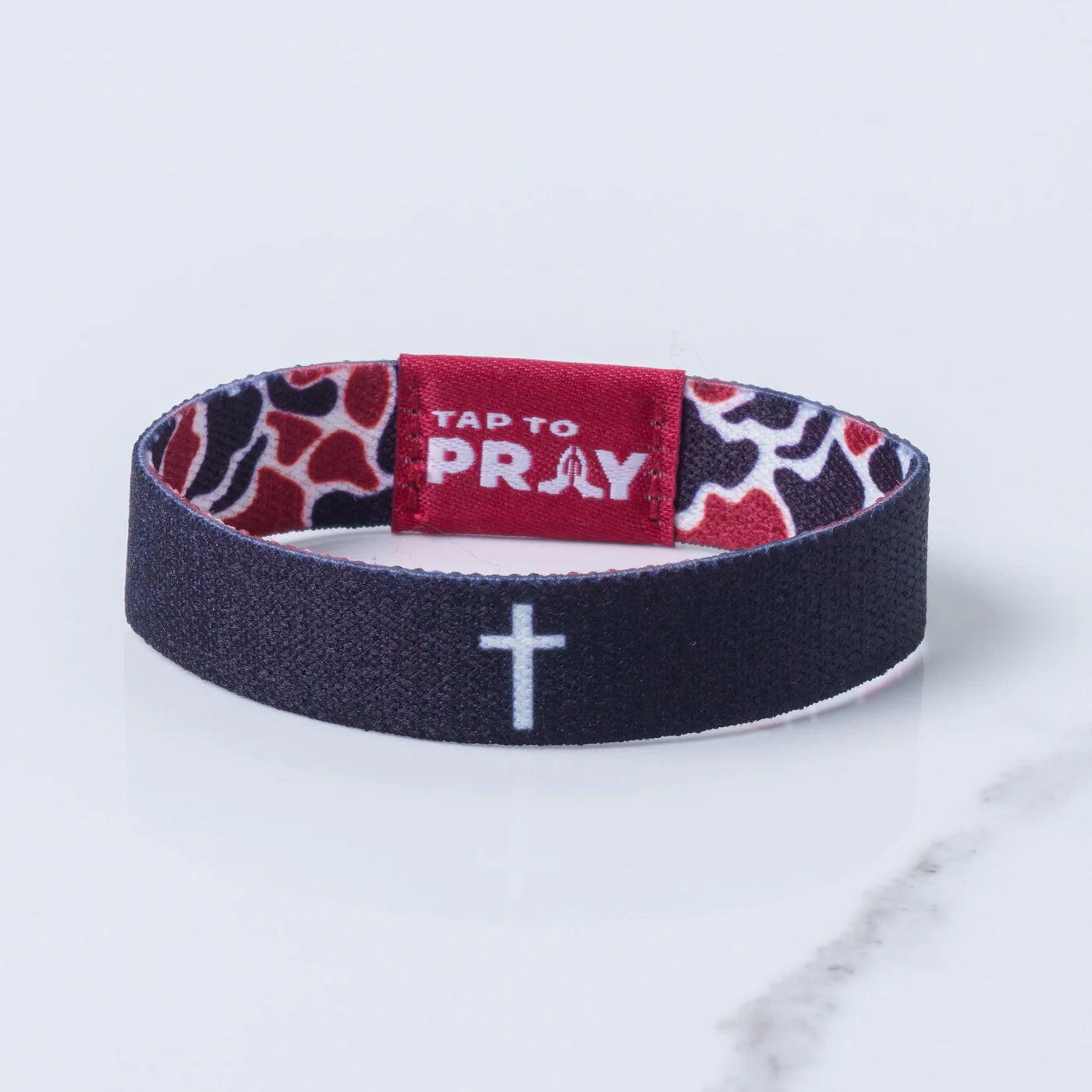 Tap To Pray™ Wristbands - Maroon & Black Team Camo