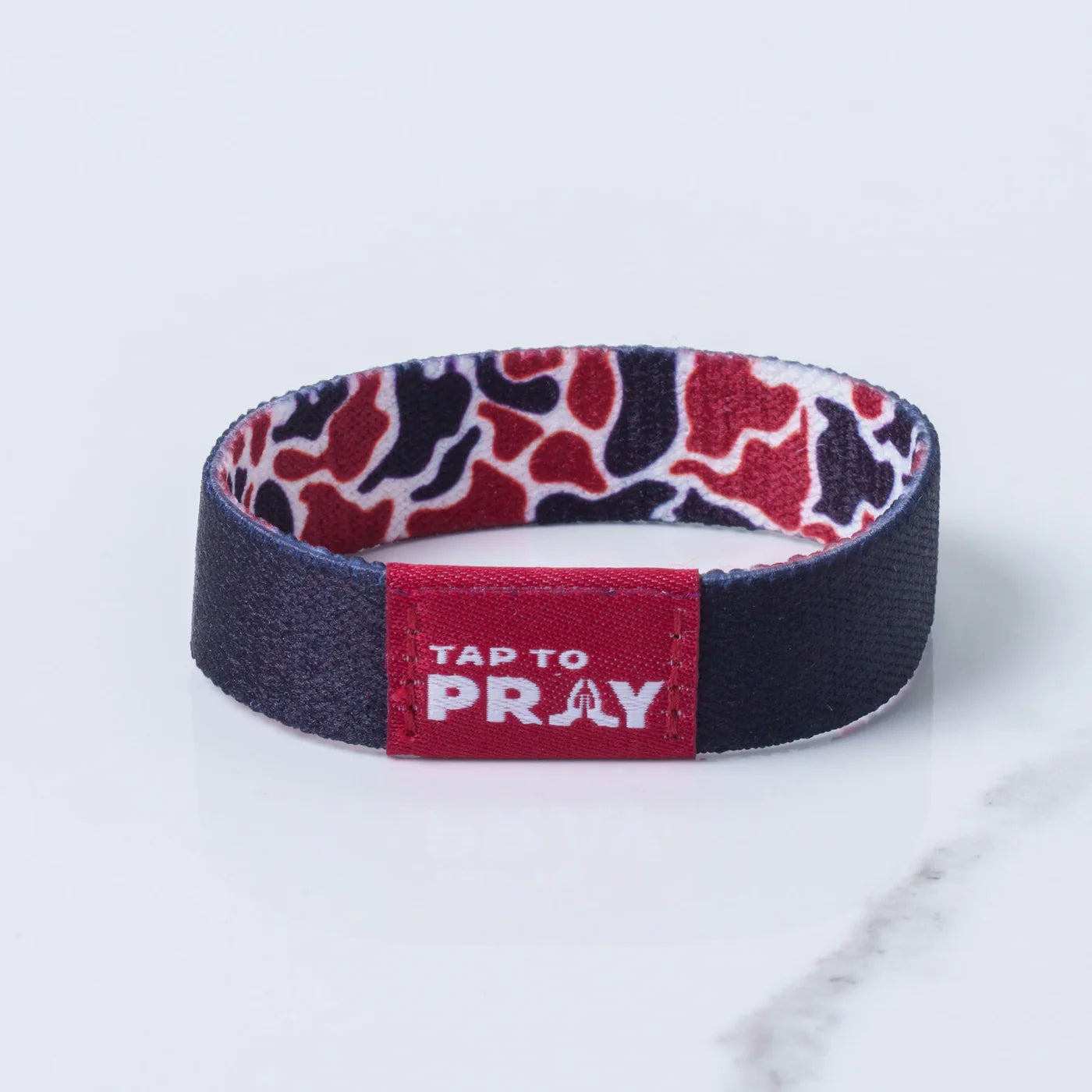 Tap To Pray™ Wristbands - Maroon & Black Team Camo