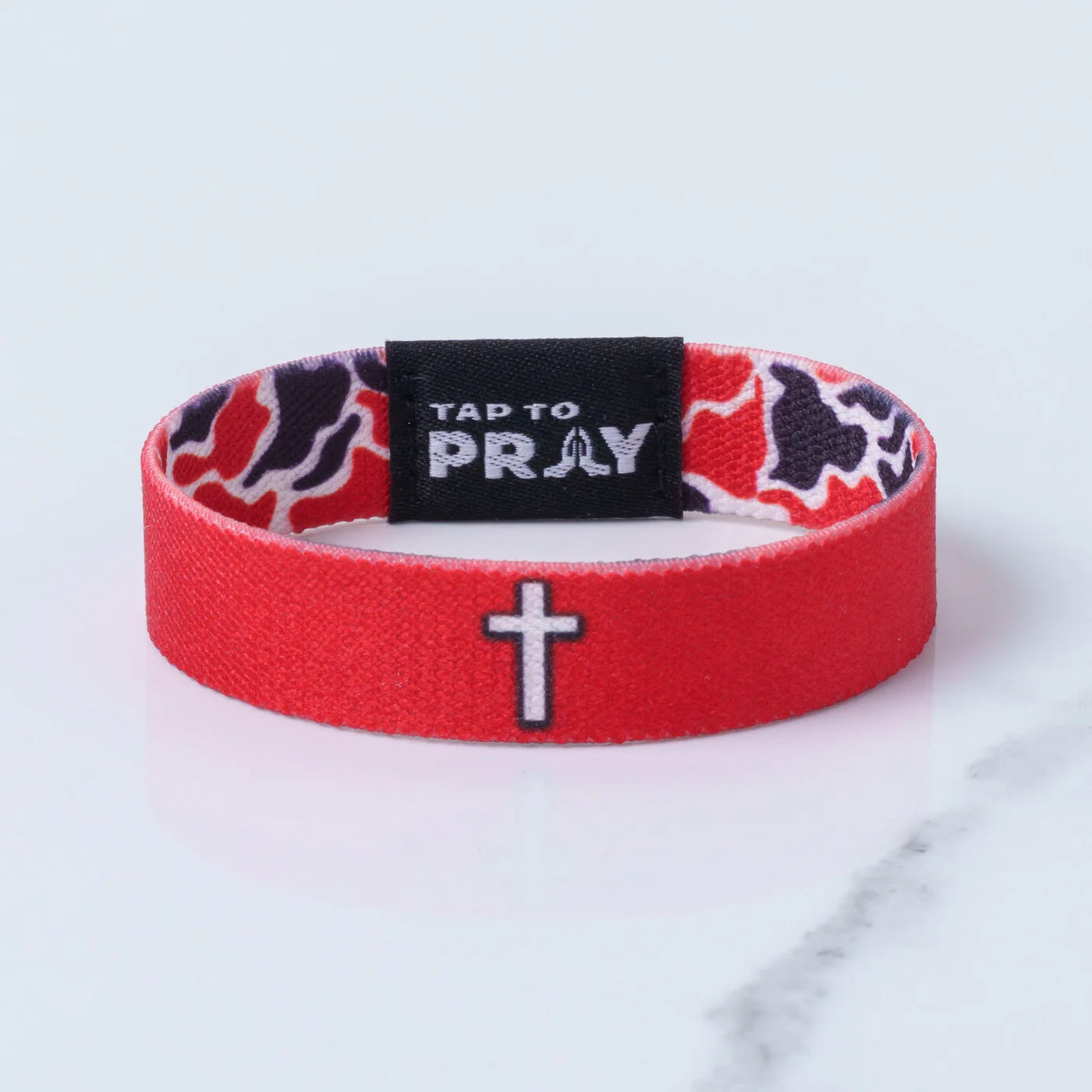 Tap To Pray™ Wristbands - Red & Black Team Camo