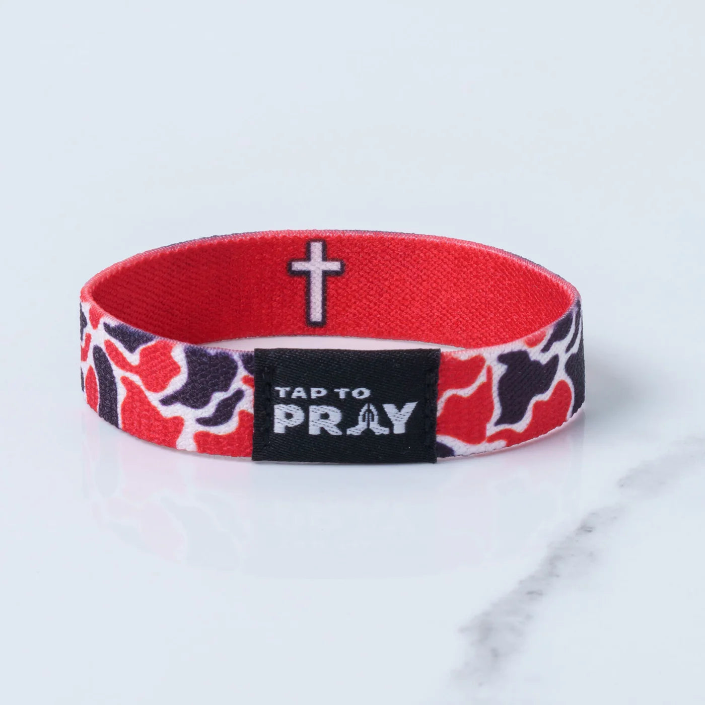 Tap To Pray™ Wristbands - Red & Black Team Camo