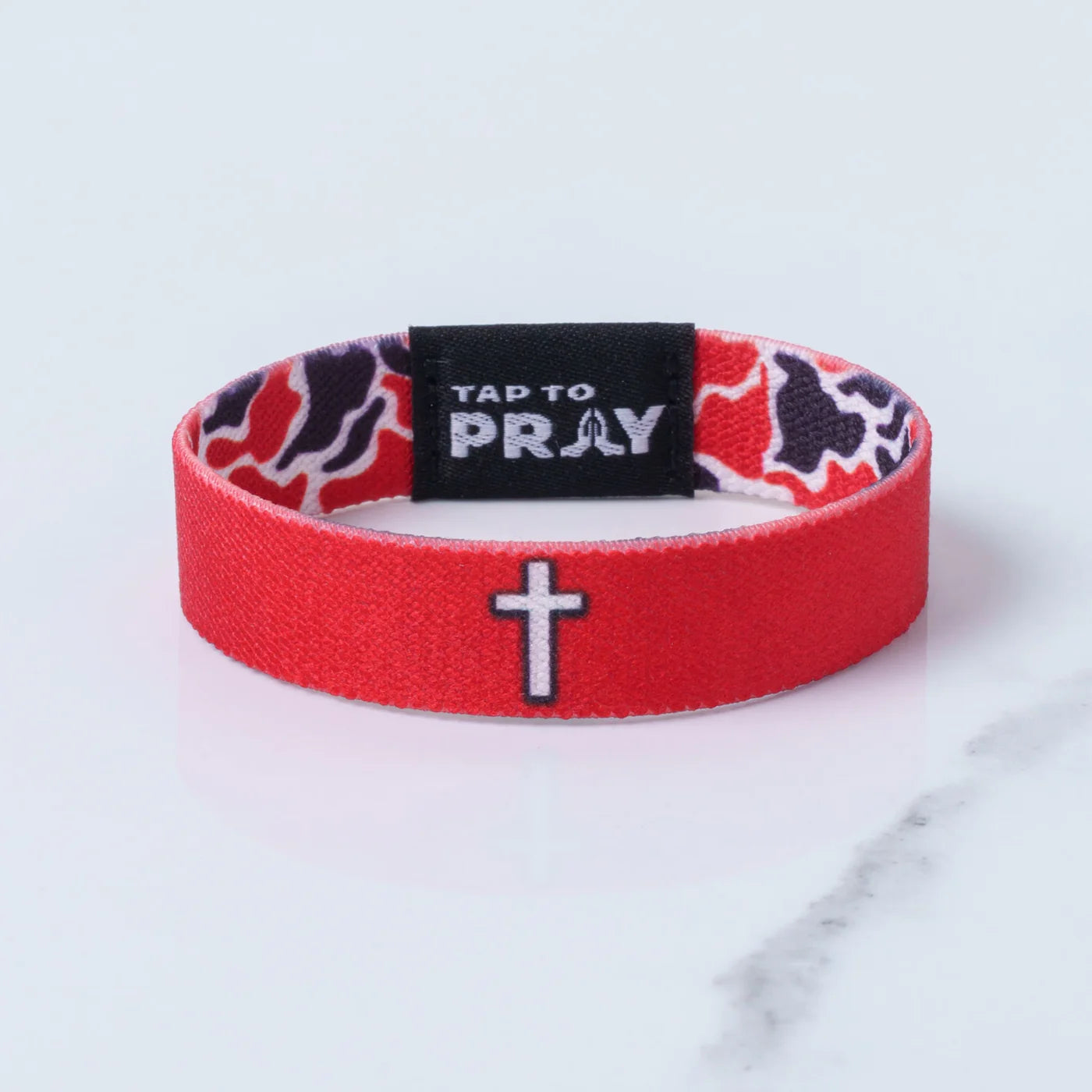 Tap To Pray™ Wristbands - Red & Black Team Camo