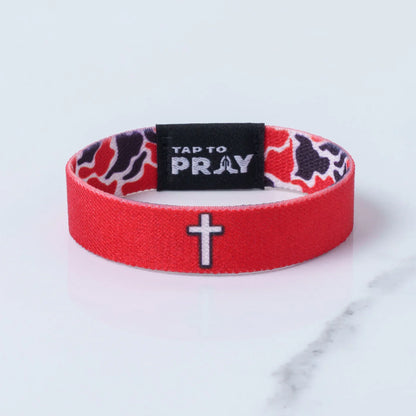 Tap To Pray™ Wristbands - Red & Black Team Camo