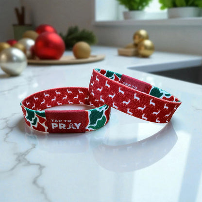 Tap To Pray™ Wristbands - Christmas Camo