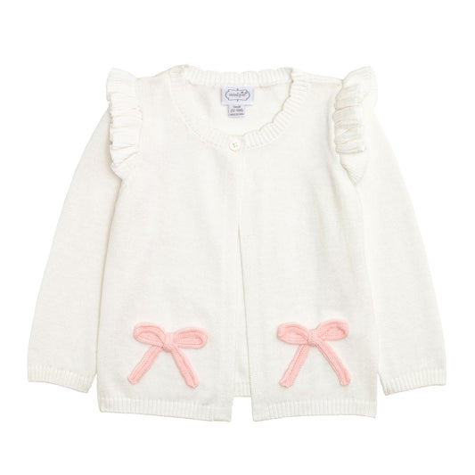 Mud Pie Bow Baby Cardigan