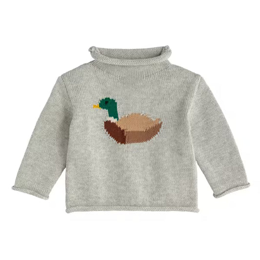 Mud Pie Duck Baby Rollneck Sweater