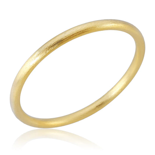 Round Bangle - Brushed Gold