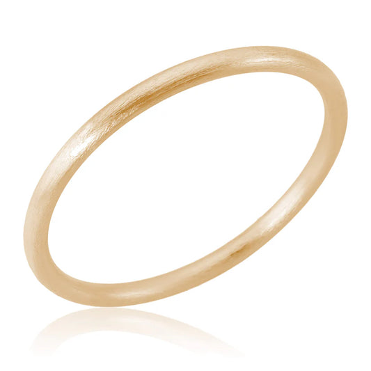 Round Bangle - Brushed Champagne