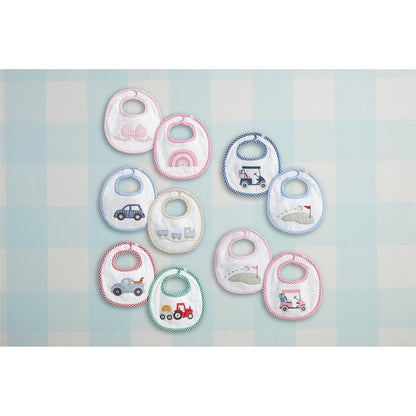 Mud Pie Tractor Applique Terry Bib