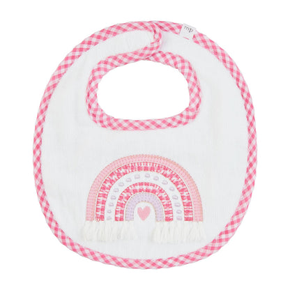 Mud Pie Rainbow Applique Terry Bib