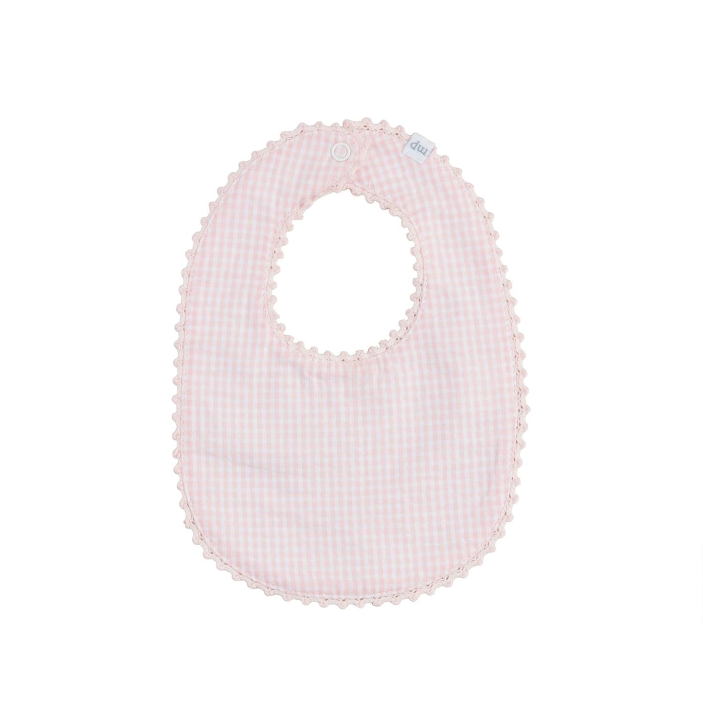 Mud Pie Pink Check Bib