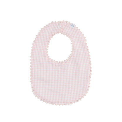 Mud Pie Pink Check Bib