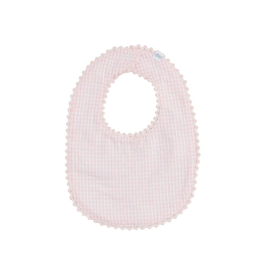 Mud Pie Pink Check Bib