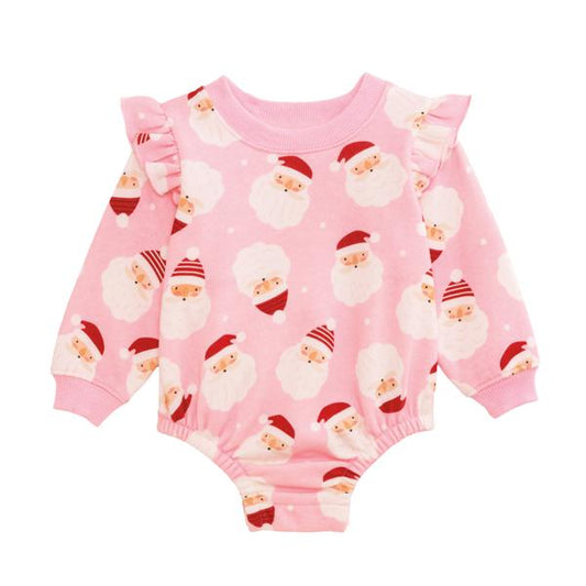 Mud Pie Pink Santa Sweatshirt Bubble