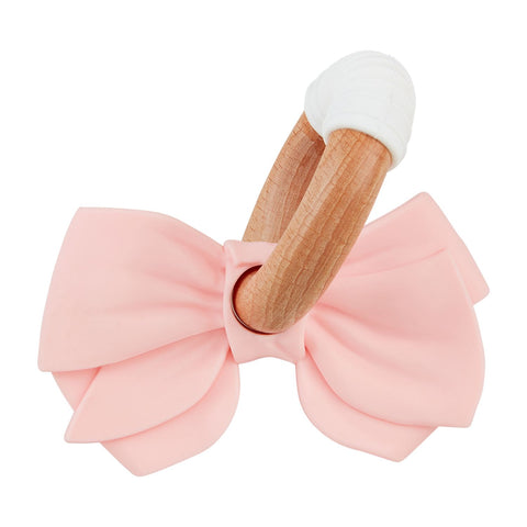 Mud Pie Pink Bow Silicone Teether