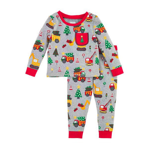 Mud Pie Christmas Construction Pajama Pant Set