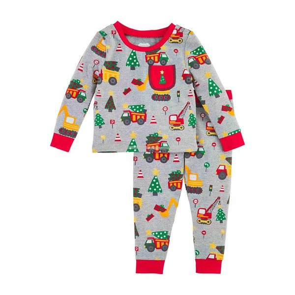 Mud Pie Christmas Construction Pajama Pant Set