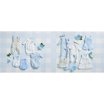Mud Pie Blue Stripe Eyelet Romper