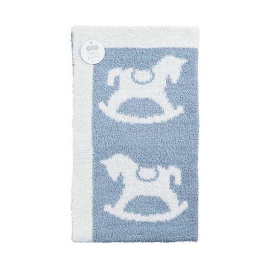 Mud Pie Rocking Horse Chenille Blanket