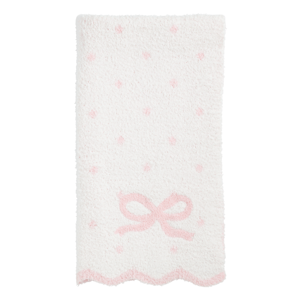 Mud Pie Bow Chenille Blanket