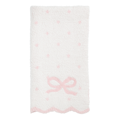 Mud Pie Bow Chenille Blanket