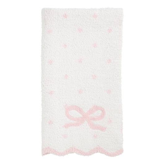 Mud Pie Bow Chenille Blanket