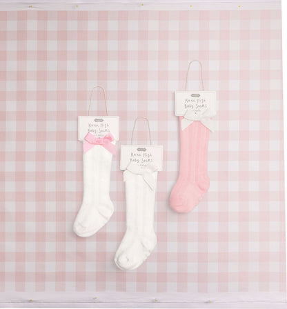 Mud Pie Pointelle Bow Knee Socks