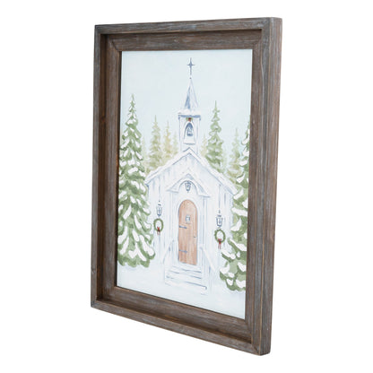 Christmas Church Large Framed Canvas by Glory Haus - view 2