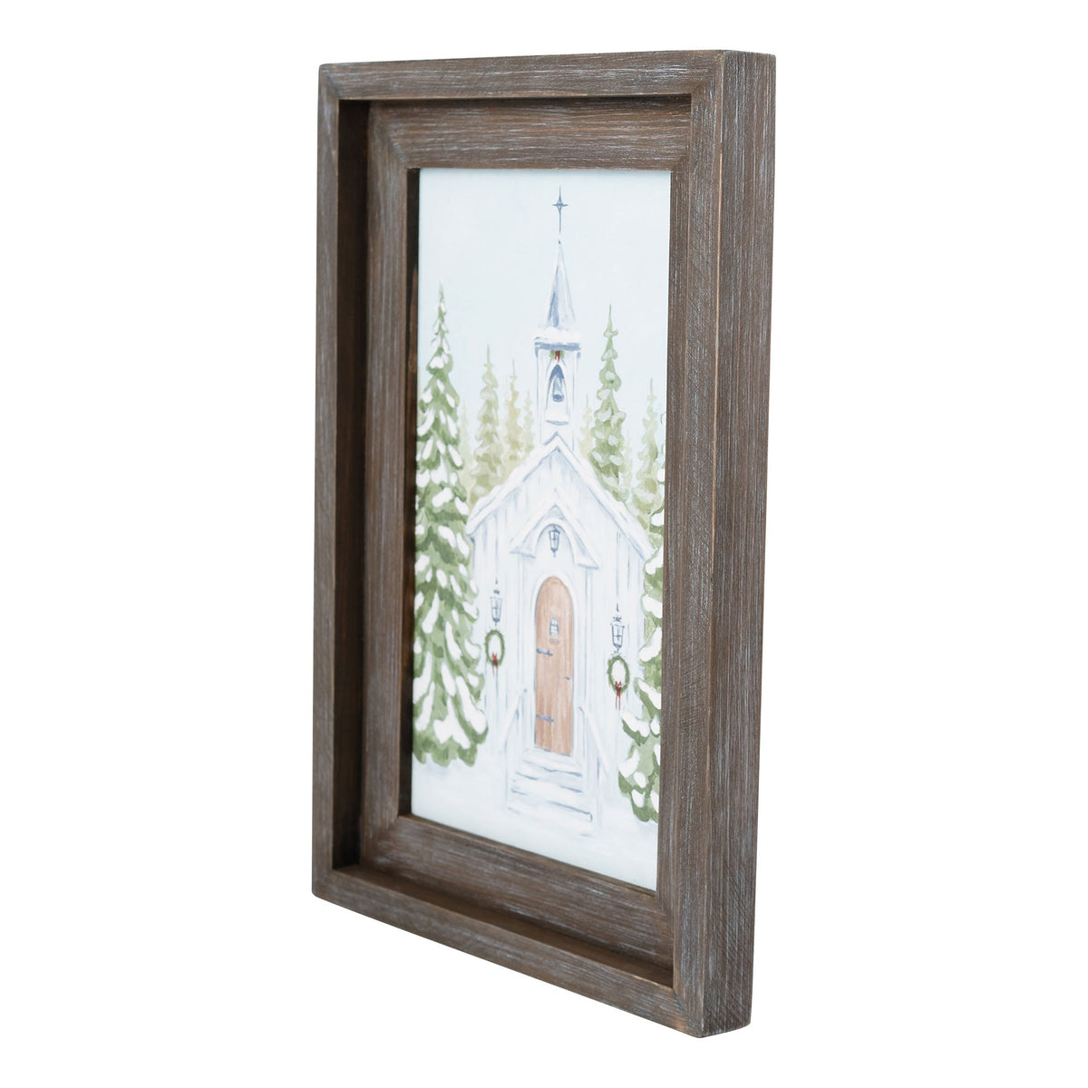 Christmas Church Small Framed Canvas by Glory Haus - view 2