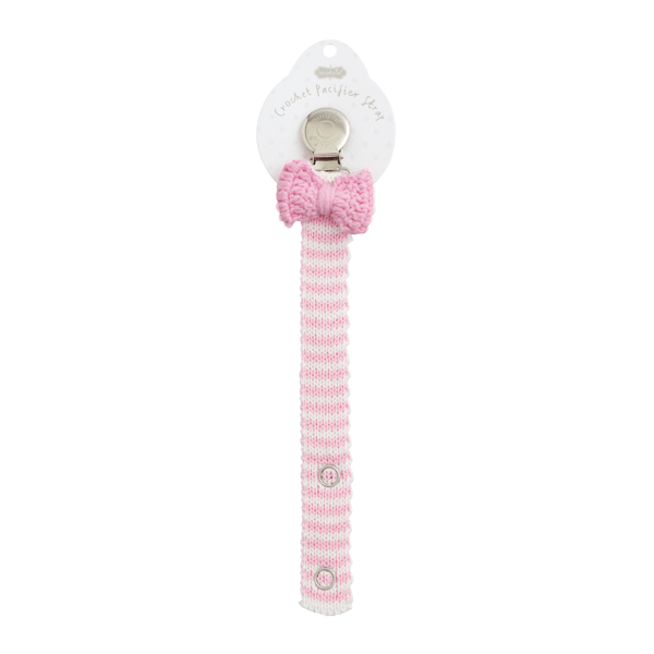 Mud Pie Pink Bow Crochet Pacy Strap