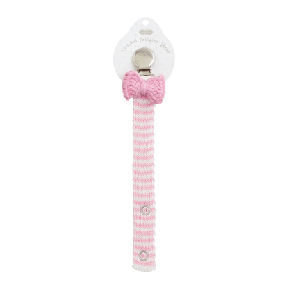 Mud Pie Pink Bow Crochet Pacy Strap