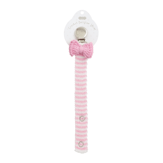 Mud Pie Pink Bow Crochet Pacy Strap