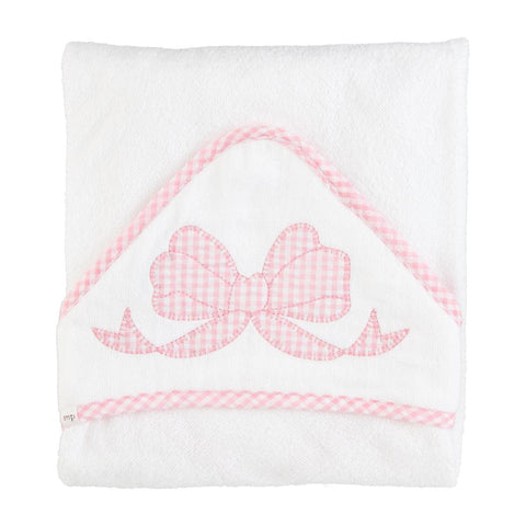 Mud Pie Bow Applique Hooded Towel