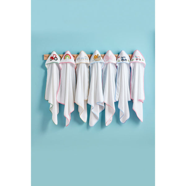 Mud Pie Bow Applique Hooded Towel