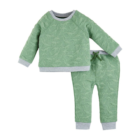 Mud Pie Quilted Dino Pant Set