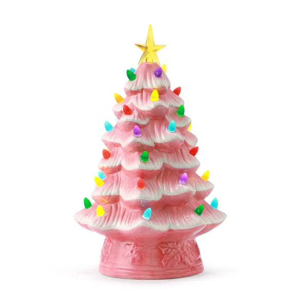 12" Nostalgic Ceramic Tree - Pink