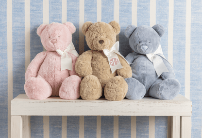 Mud Pie Large Honey Monogram Me Bear Plush Pal