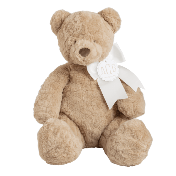 Mud Pie Large Honey Monogram Me Bear Plush Pal