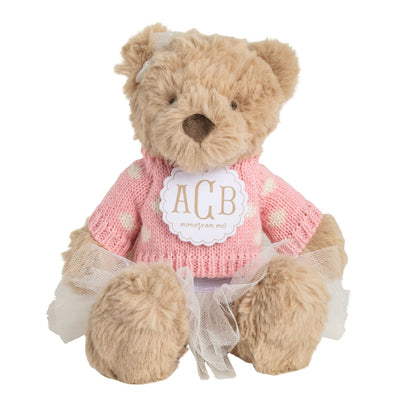 Mud Pie Monogram Baby Bear Plush Pal