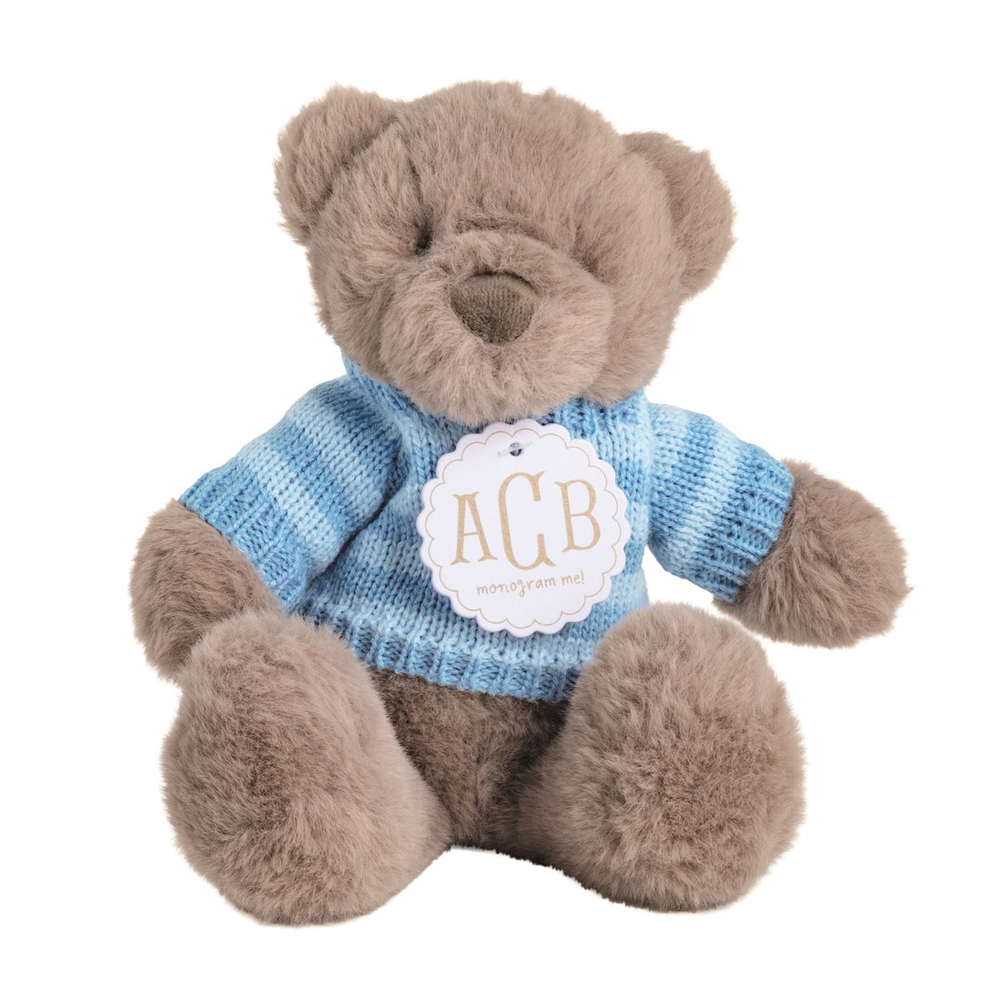 Mud Pie Monogram Baby Bear Plush Pal