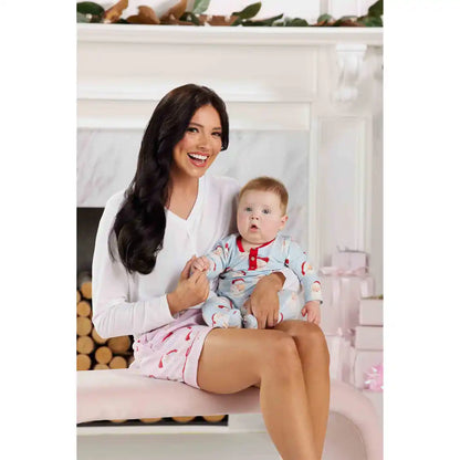 Mud Pie Blue Vintage Santa Baby Sleeper