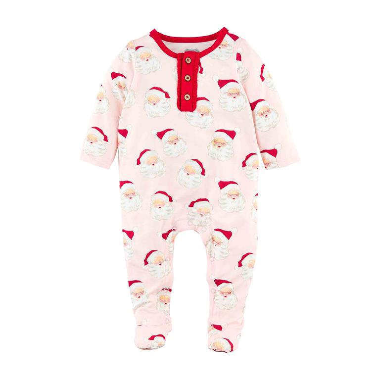 Mud Pie Pink Vintage Santa Baby Sleeper